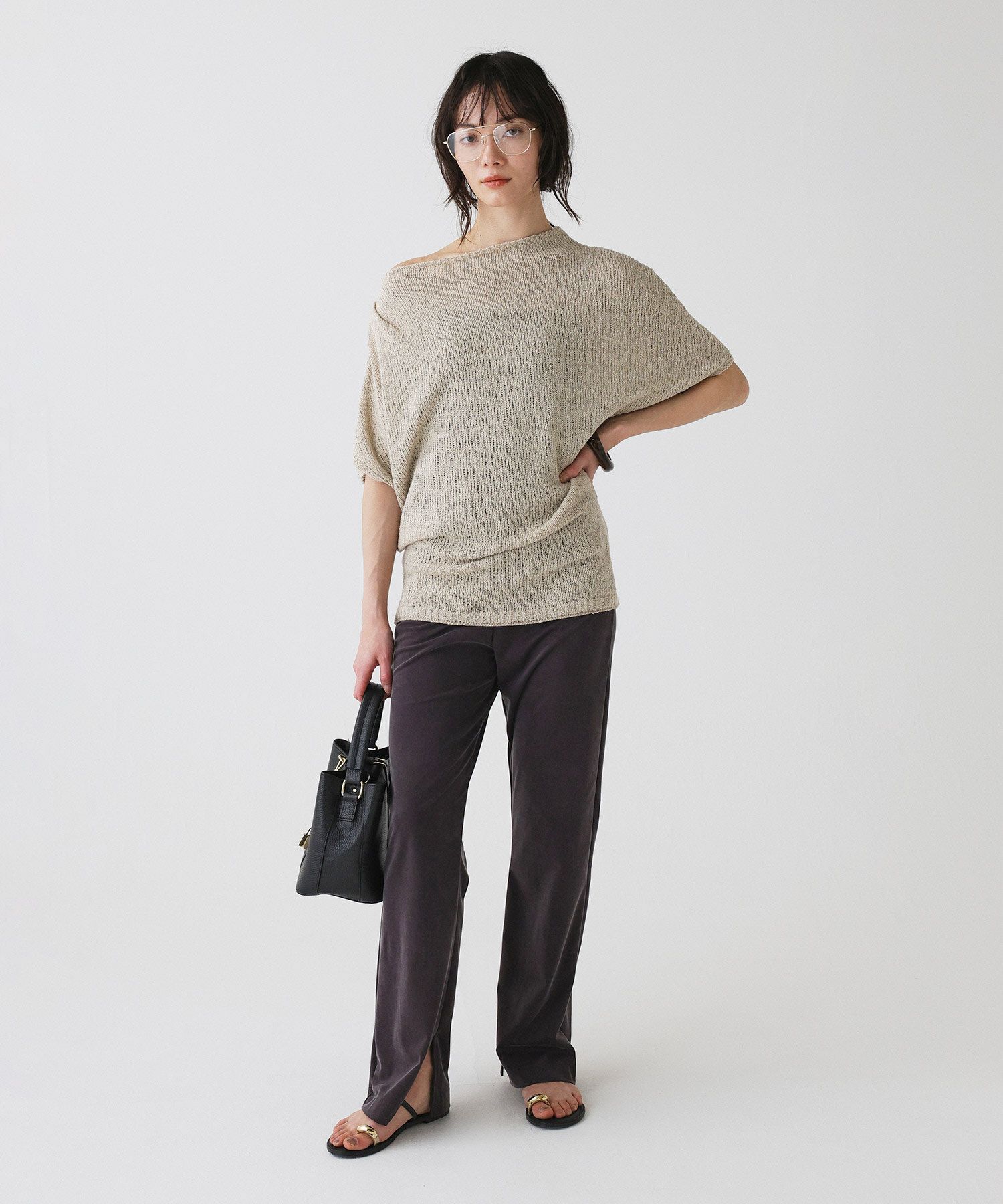 BABYLONE「ニュアンスドレープニット」|ニット・セーター|