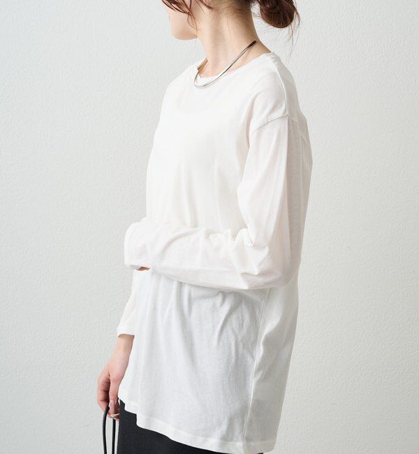  「【春カラーで登場！】コットンシアーカットソー」|プルオーバー|