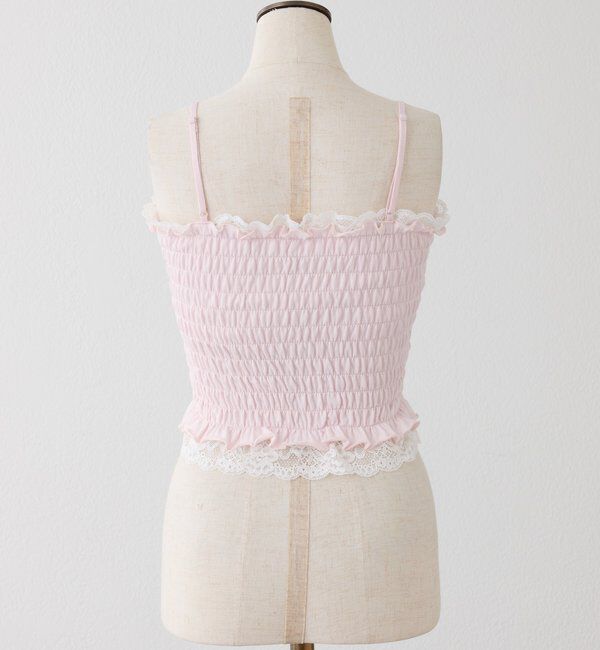  「カップ付きレースシャーリングキャミソール」|プルオーバー|