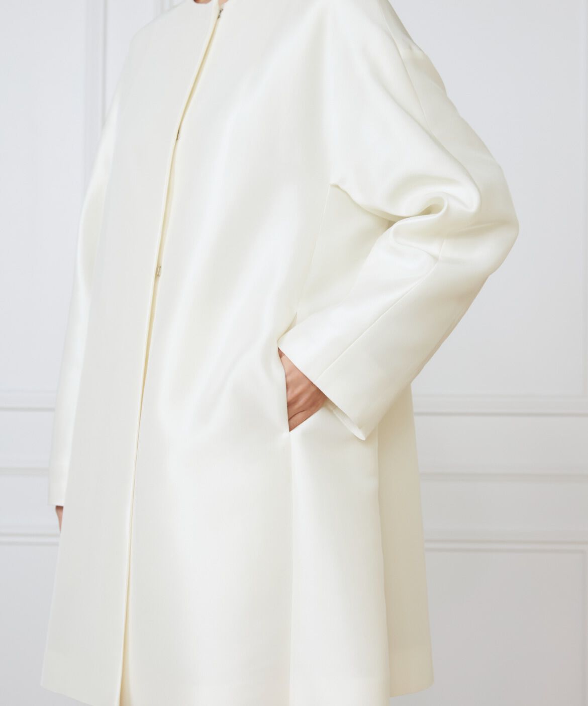 INED「ノーカラーAラインコート《la veille by SUPERIOR CLOSET》」|ピーコート|