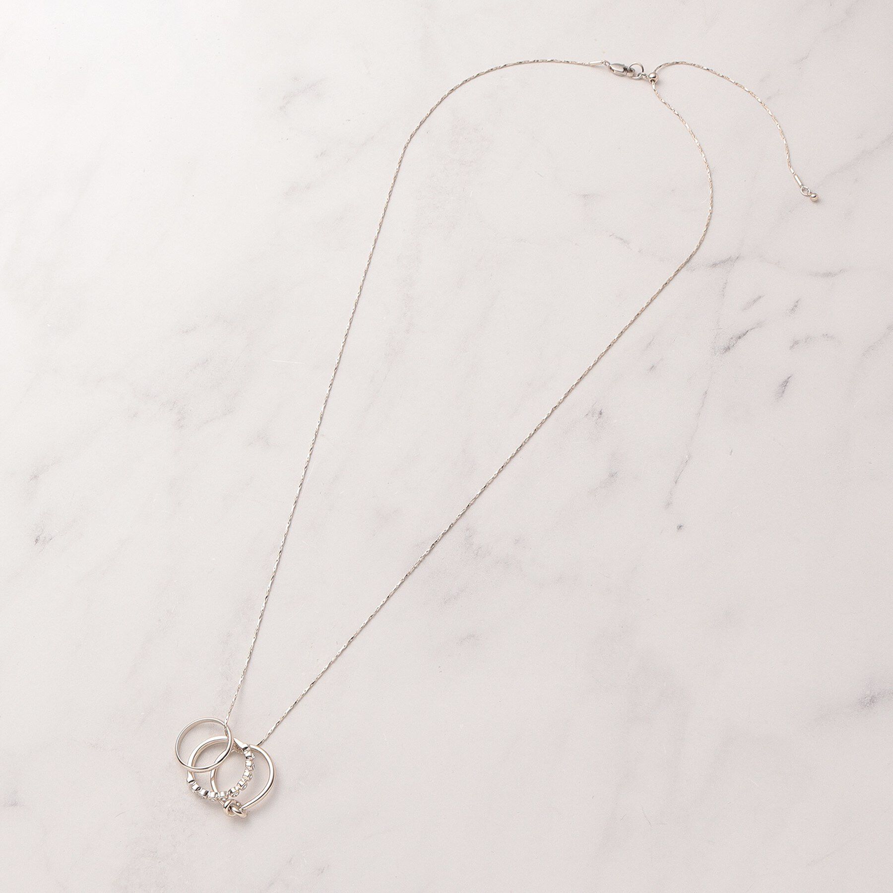 grove「3リングアジャスタブルネックレス」|ネックレス|