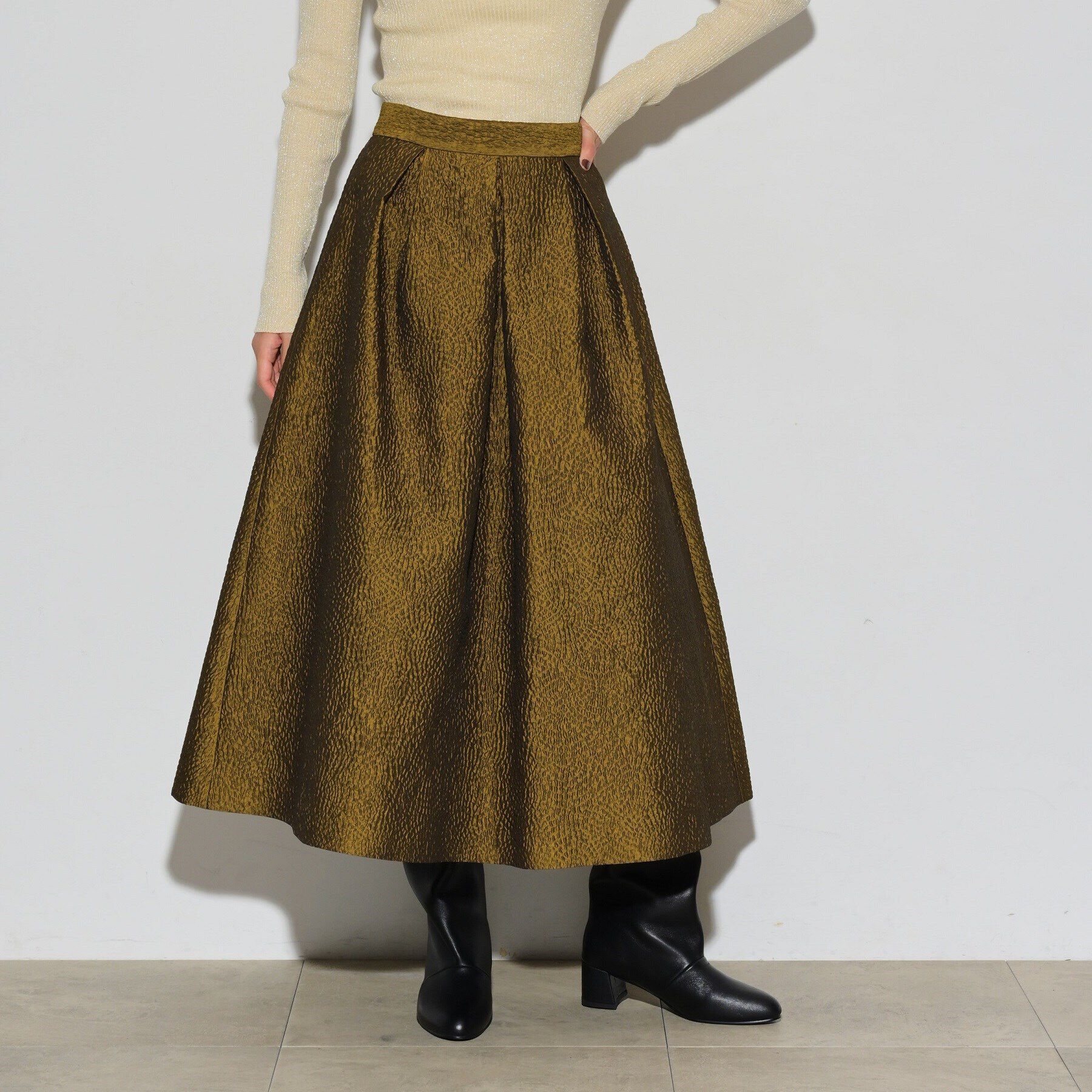 GALLEST「フクレジャカードタックスカート」|スカート|ｶｰｷ(027)