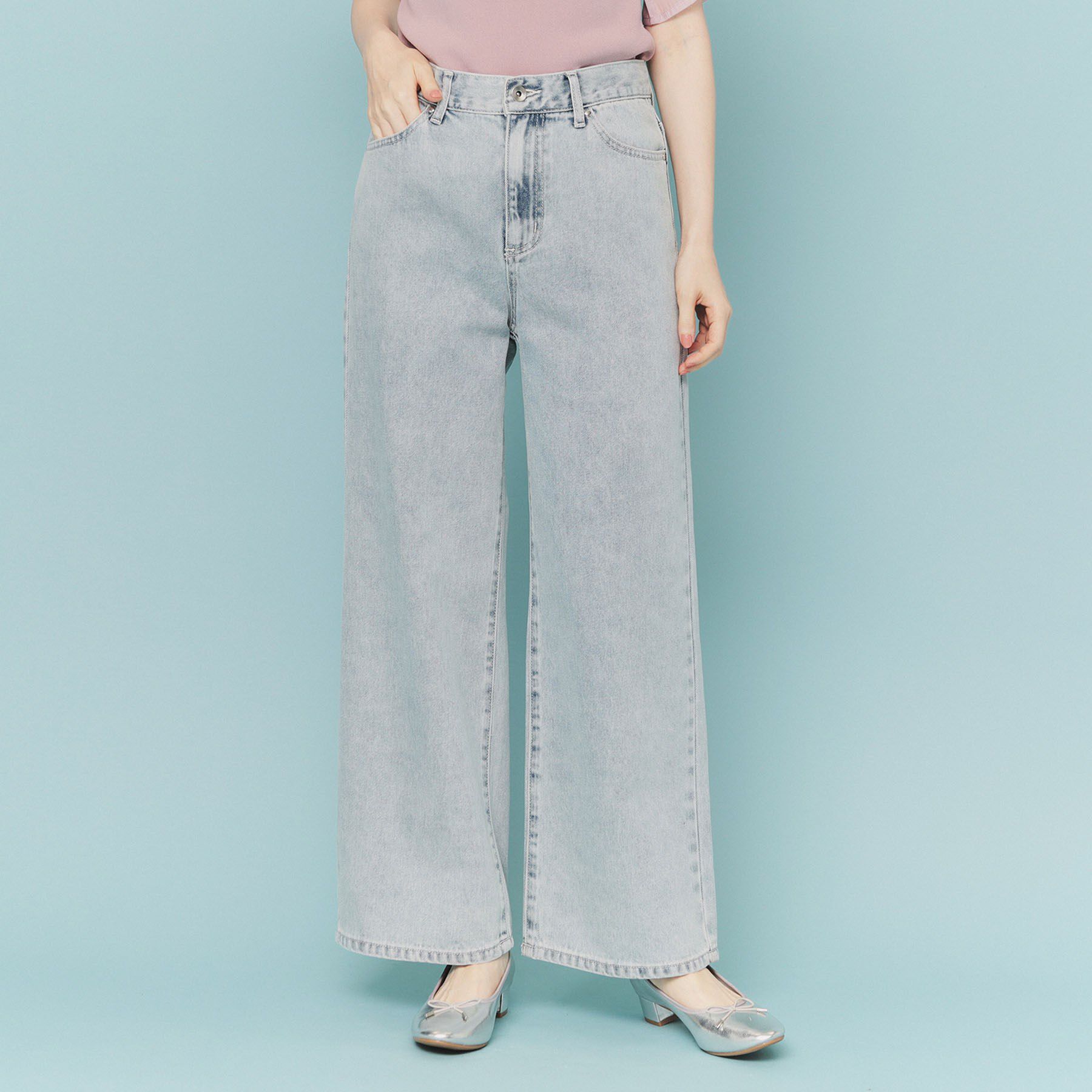 index「《丈が選べる》デニムバギーパンツ【洗濯機洗い可】」|デニム|