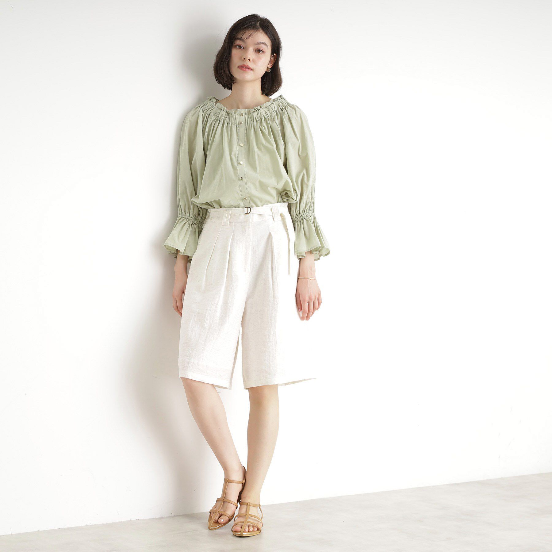 THE SHOP TK「【前後2WAY】ギャザーブラウス/洗濯機OK」|シャツ・ブラウス|