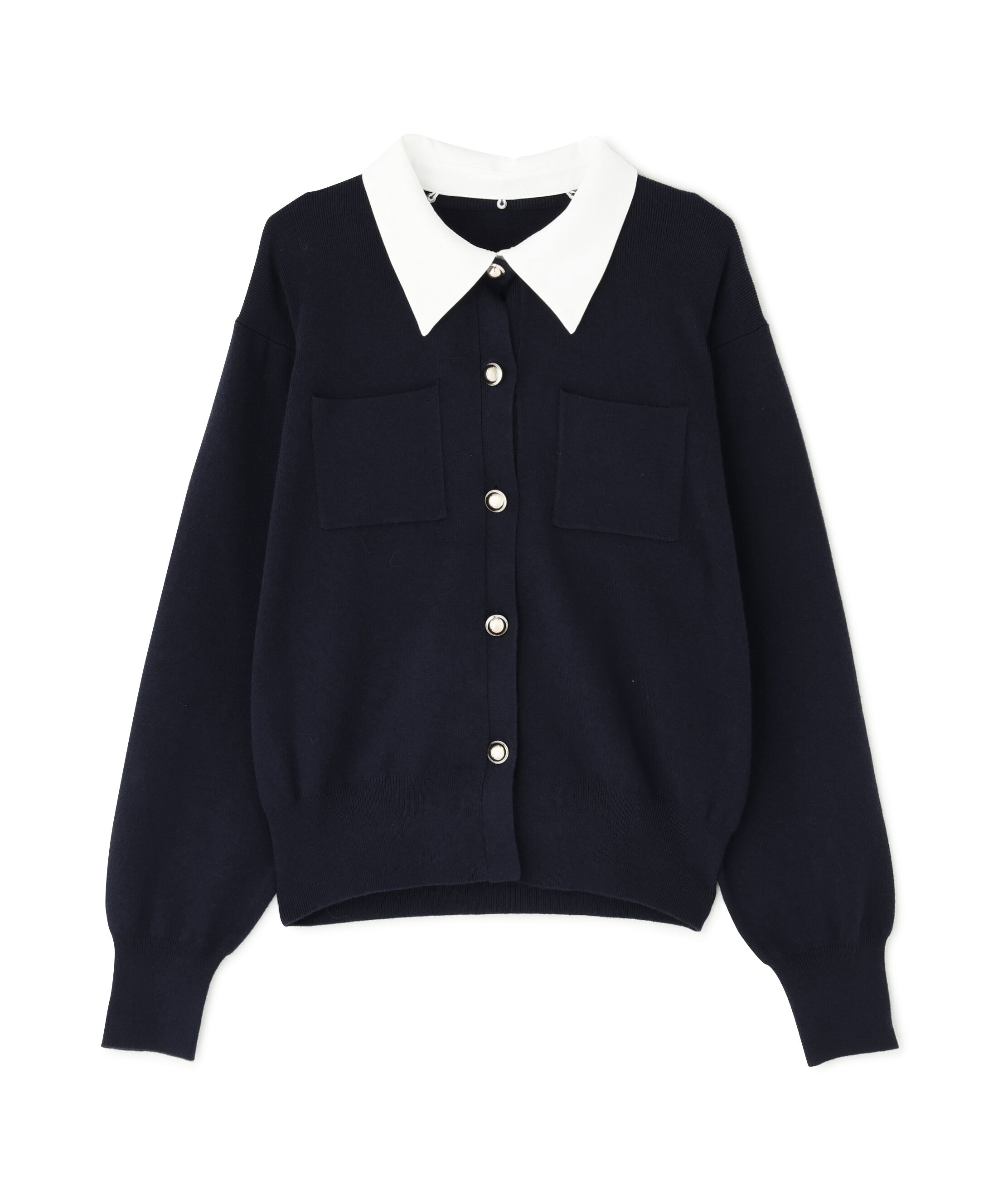  「2wayカラーニットジャケット」|ニット・セーター|