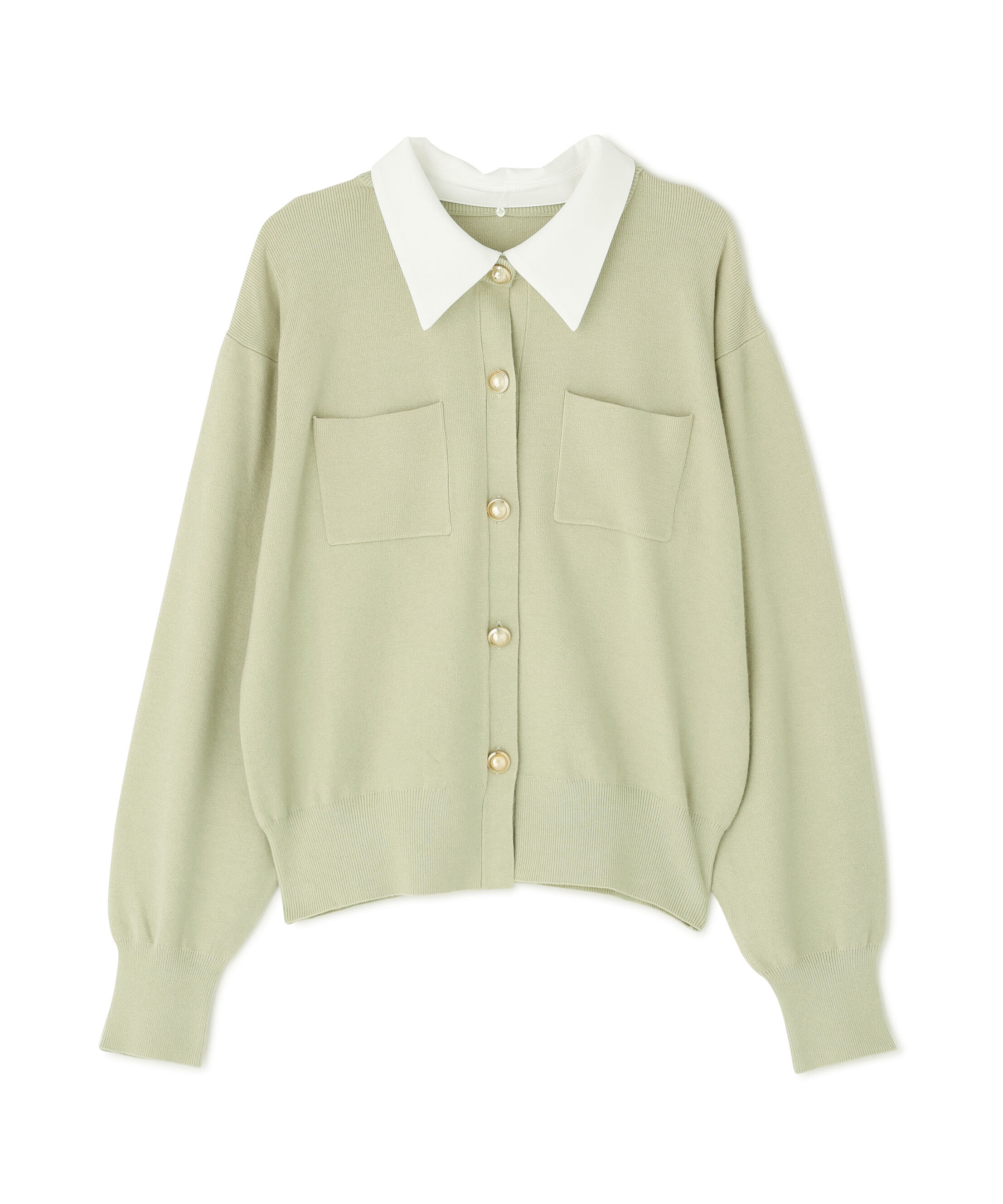  「2wayカラーニットジャケット」|ニット・セーター|