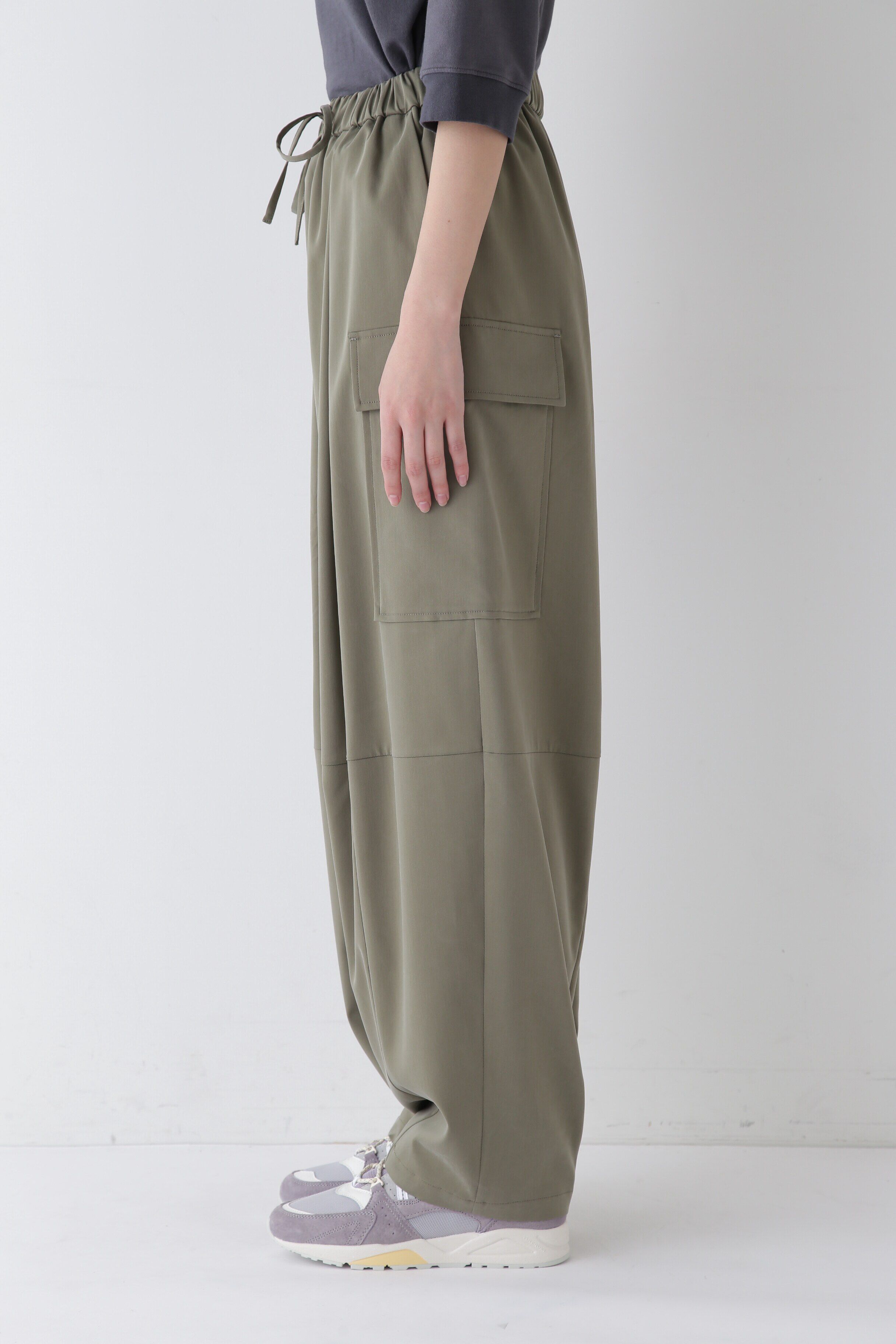  「◆キュプラポリエステル フィブリルサテンストレッチパンツ」|その他|