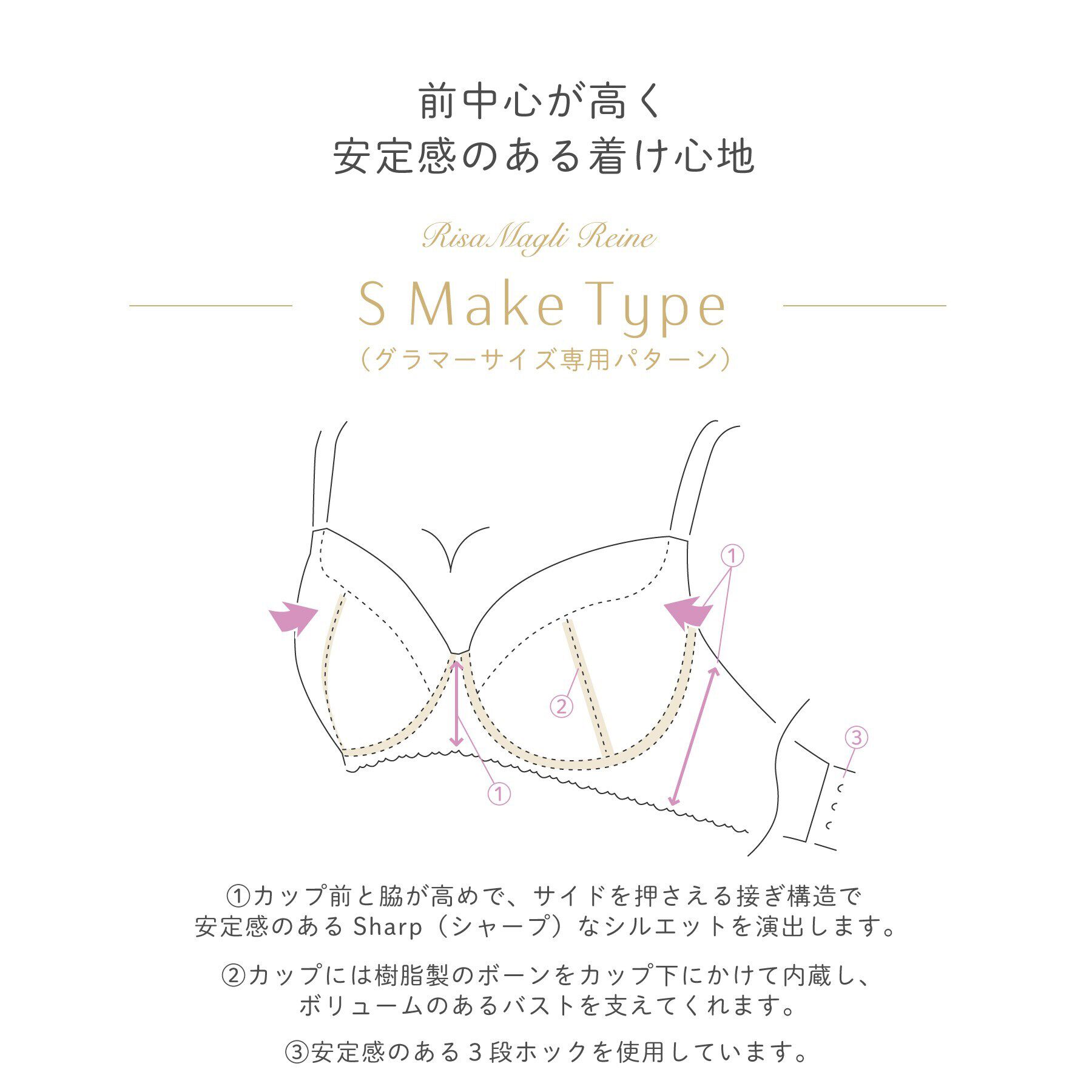 Risa Magli「シェール ブラジャー（G-H）＜S Make Type＞」|インナー|