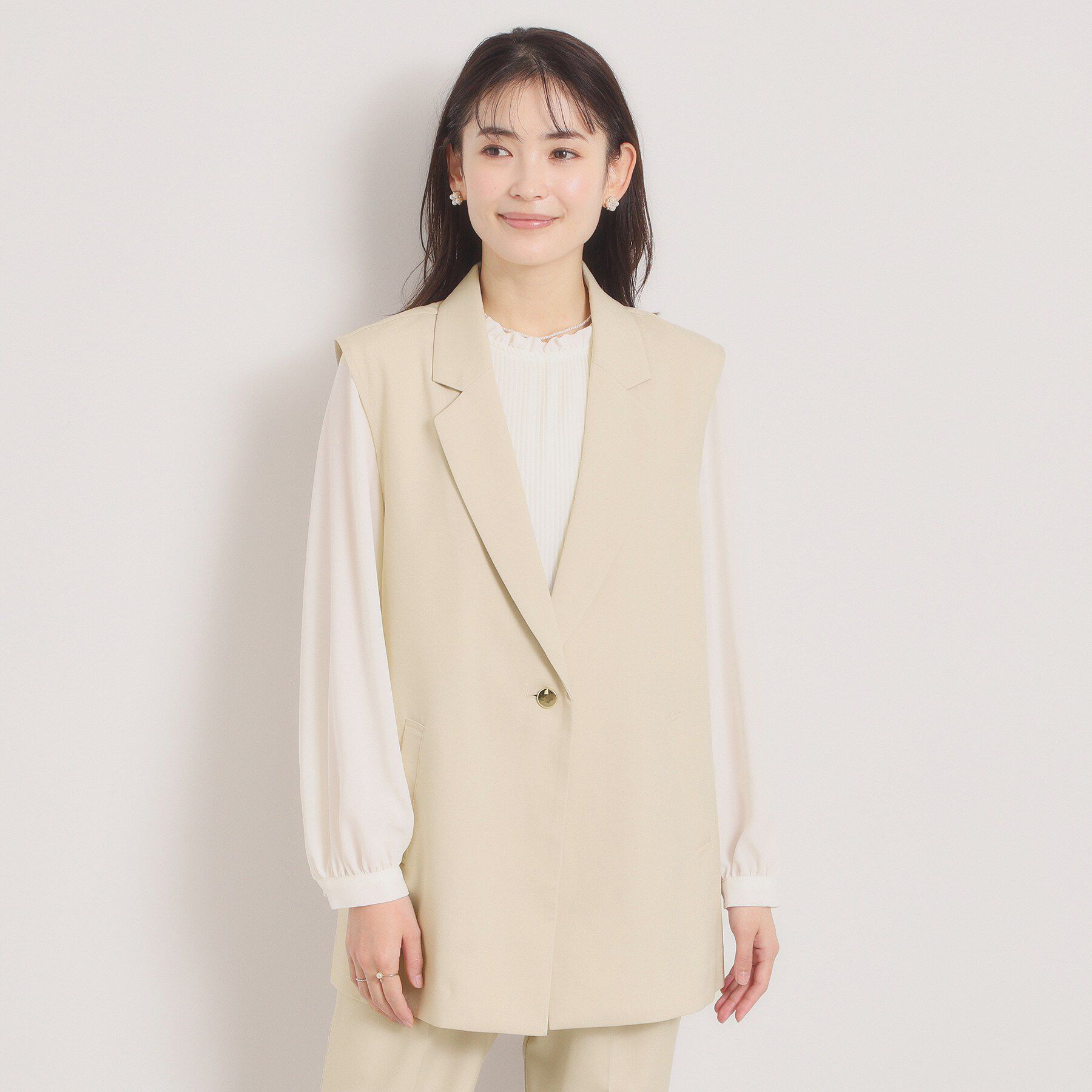 ITS&rsquo;DEMO「【入卒／洗濯機OK／イージーケア】ツイルストレッチジレ」|ベスト・ジレ|