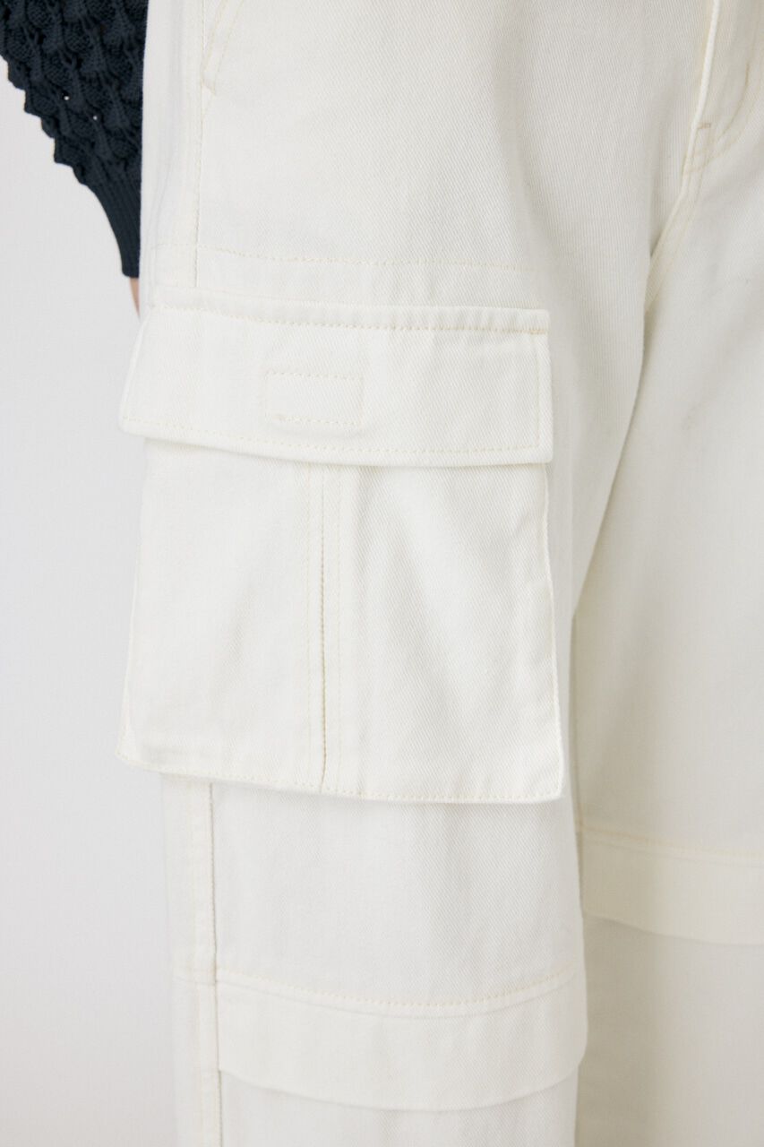 MOUSSY「LOWRISE CARGO WHT STRAIGHT」|デニム|