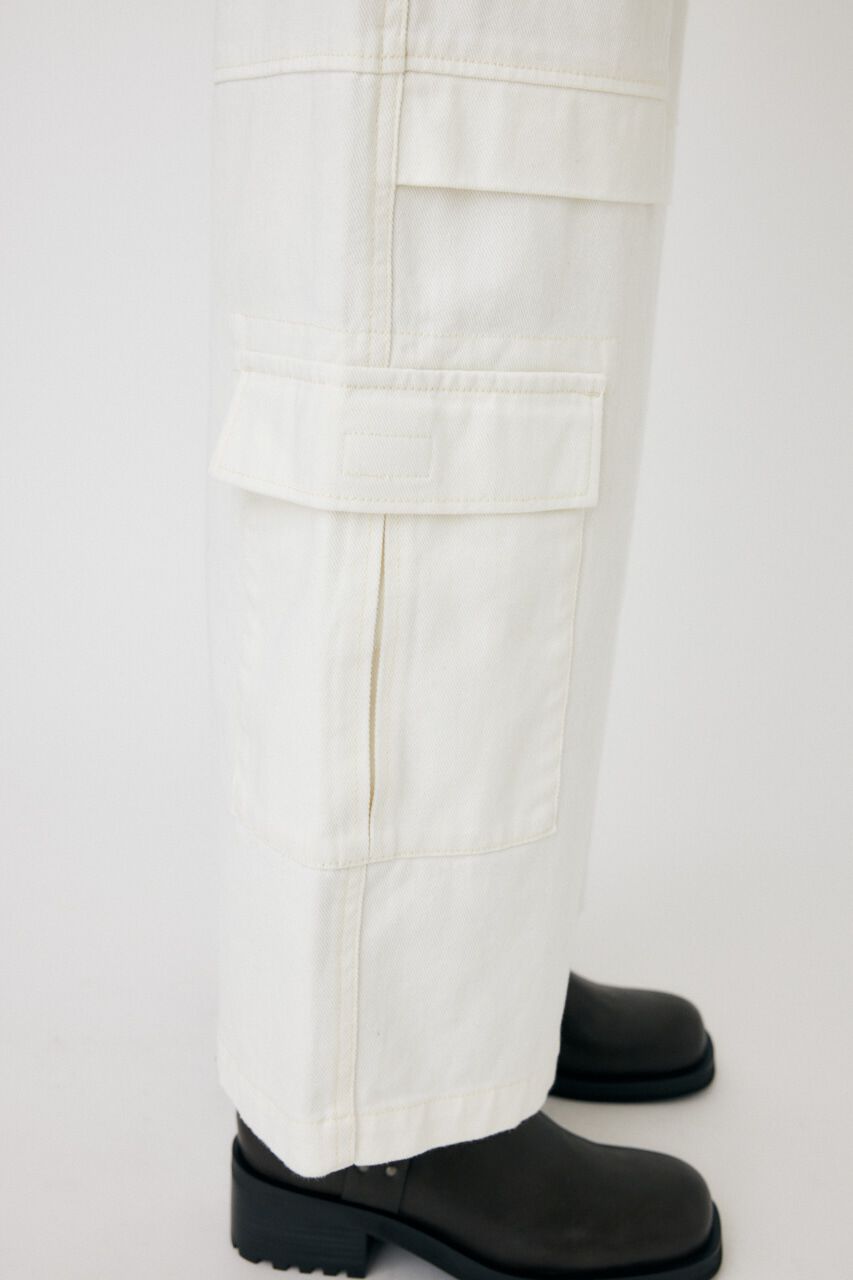 MOUSSY「LOWRISE CARGO WHT STRAIGHT」|デニム|