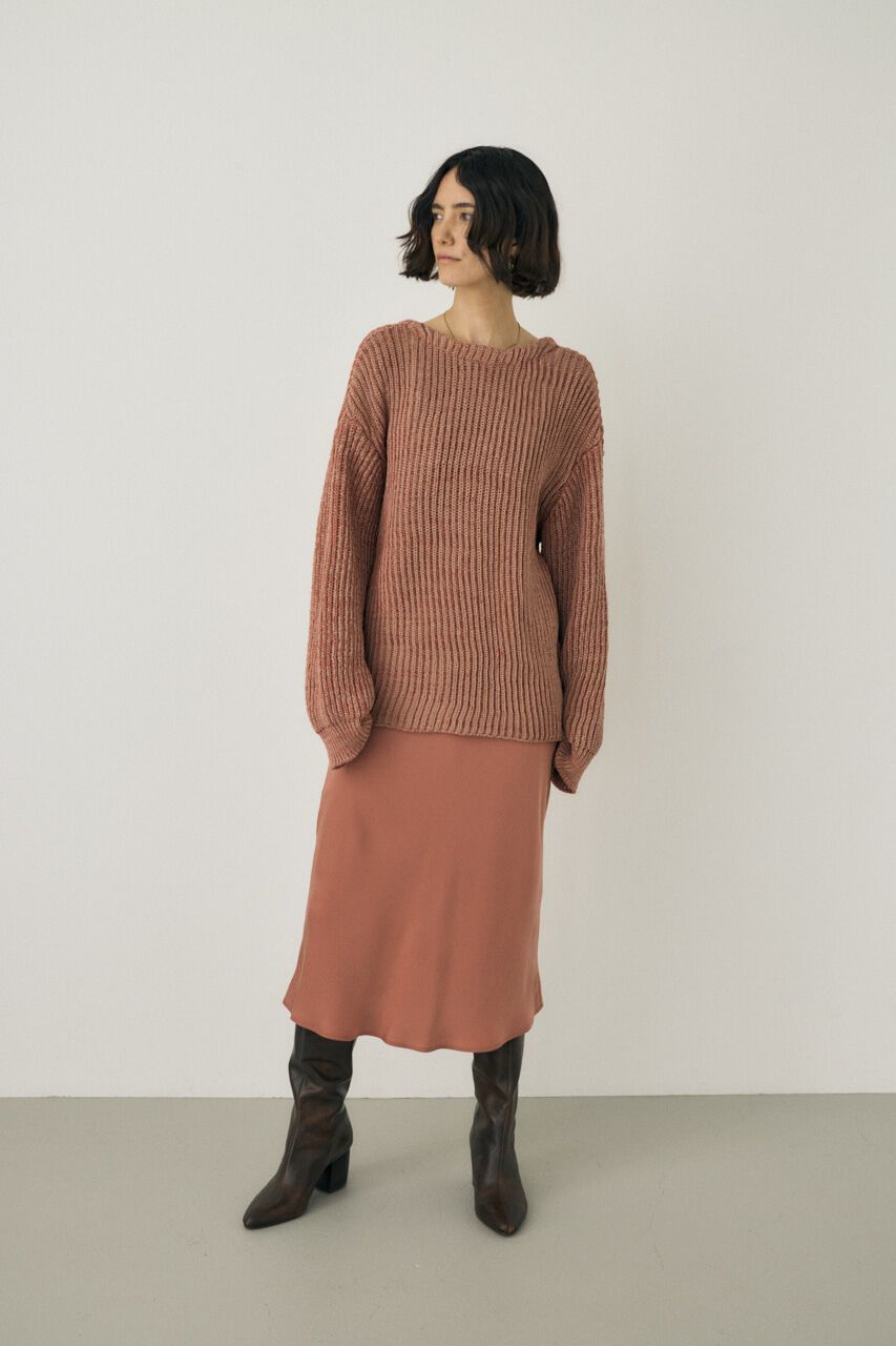 MOUSSY「メランジニットカーディガン　コットン&times;リサイクルポリエステル混」|カーディガン|