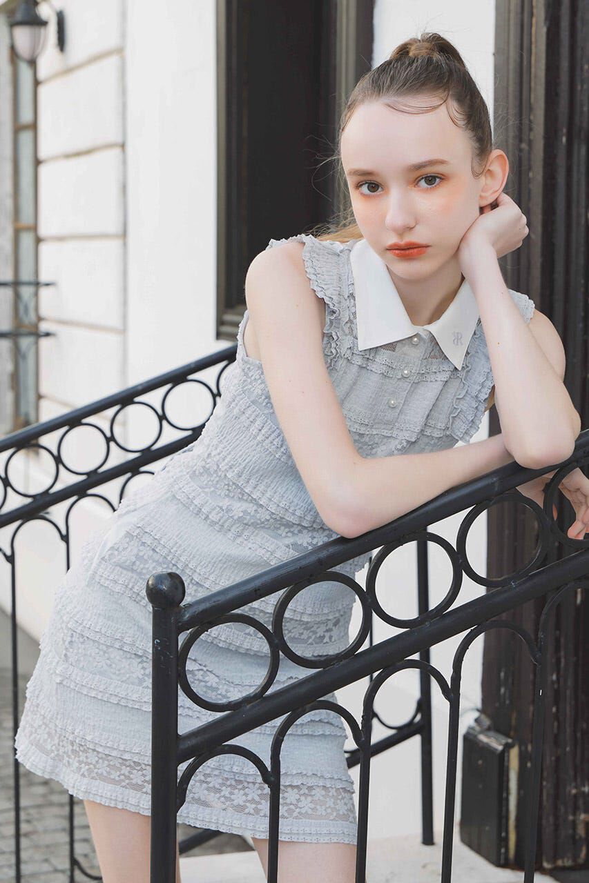 rienda「カットレースワンピース」|ワンピース|L/BLU1