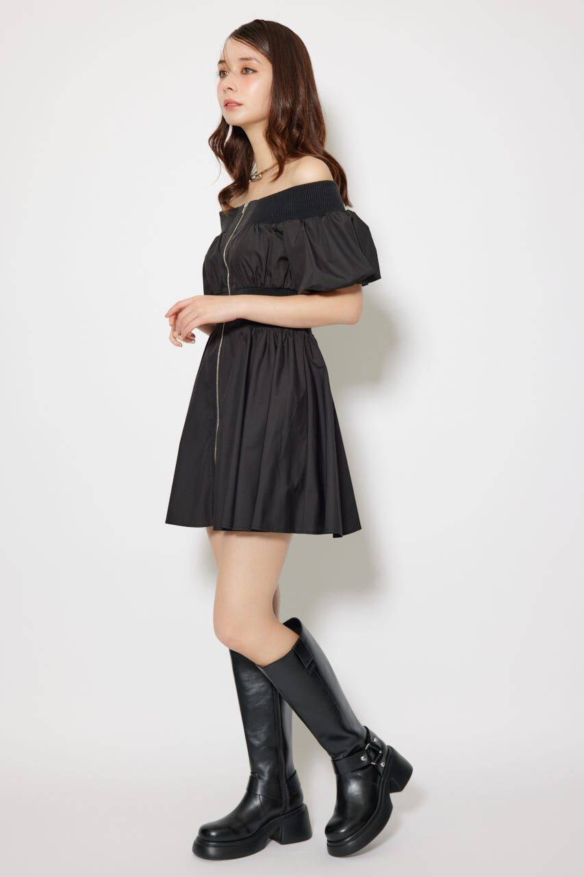 rienda「MA-1オフショルミニフレアワンピース」|ワンピース|