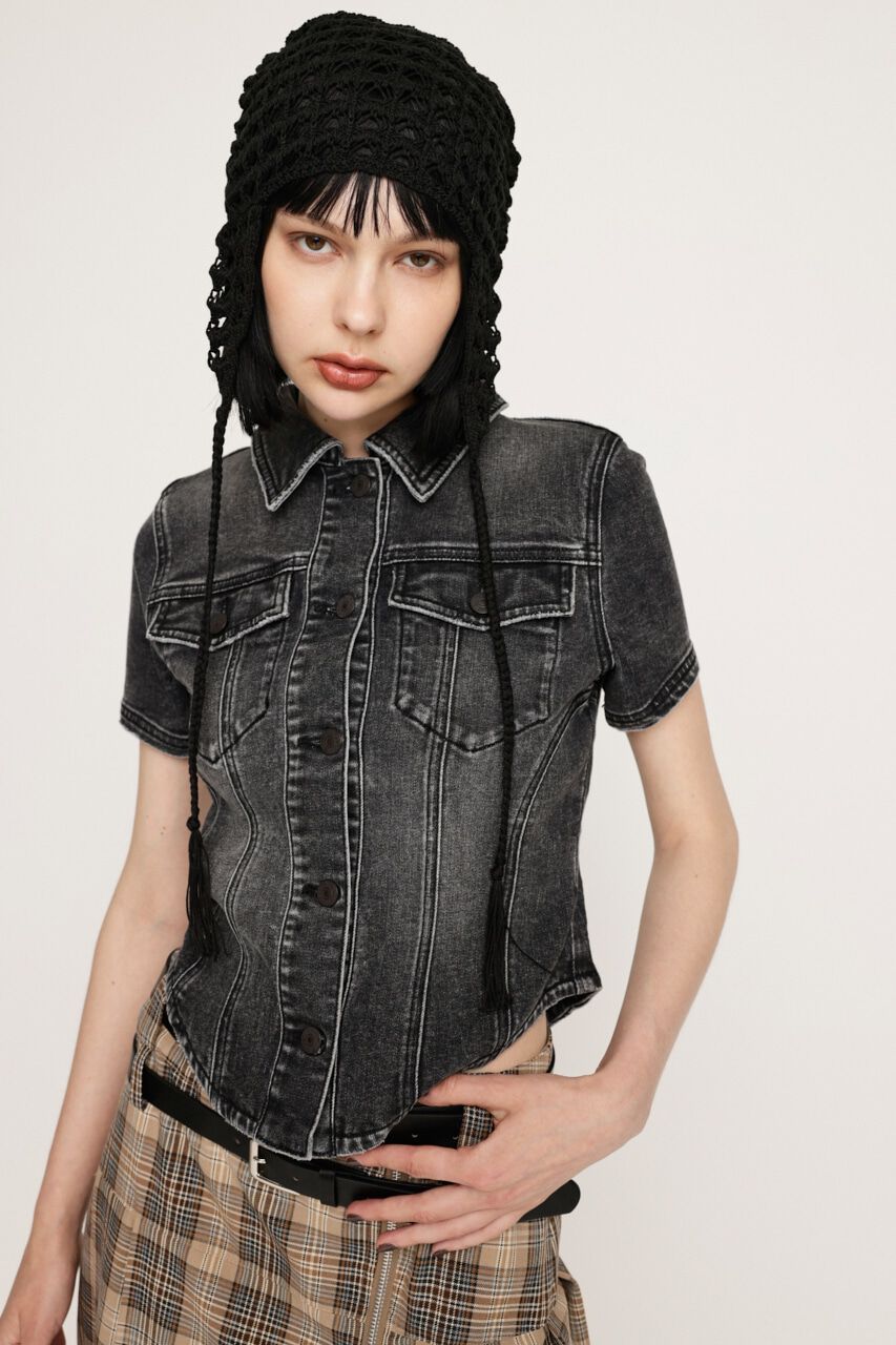 SLY「OVERDYE COMPACT CROP TOPS-BE」|シャツ・ブラウス|