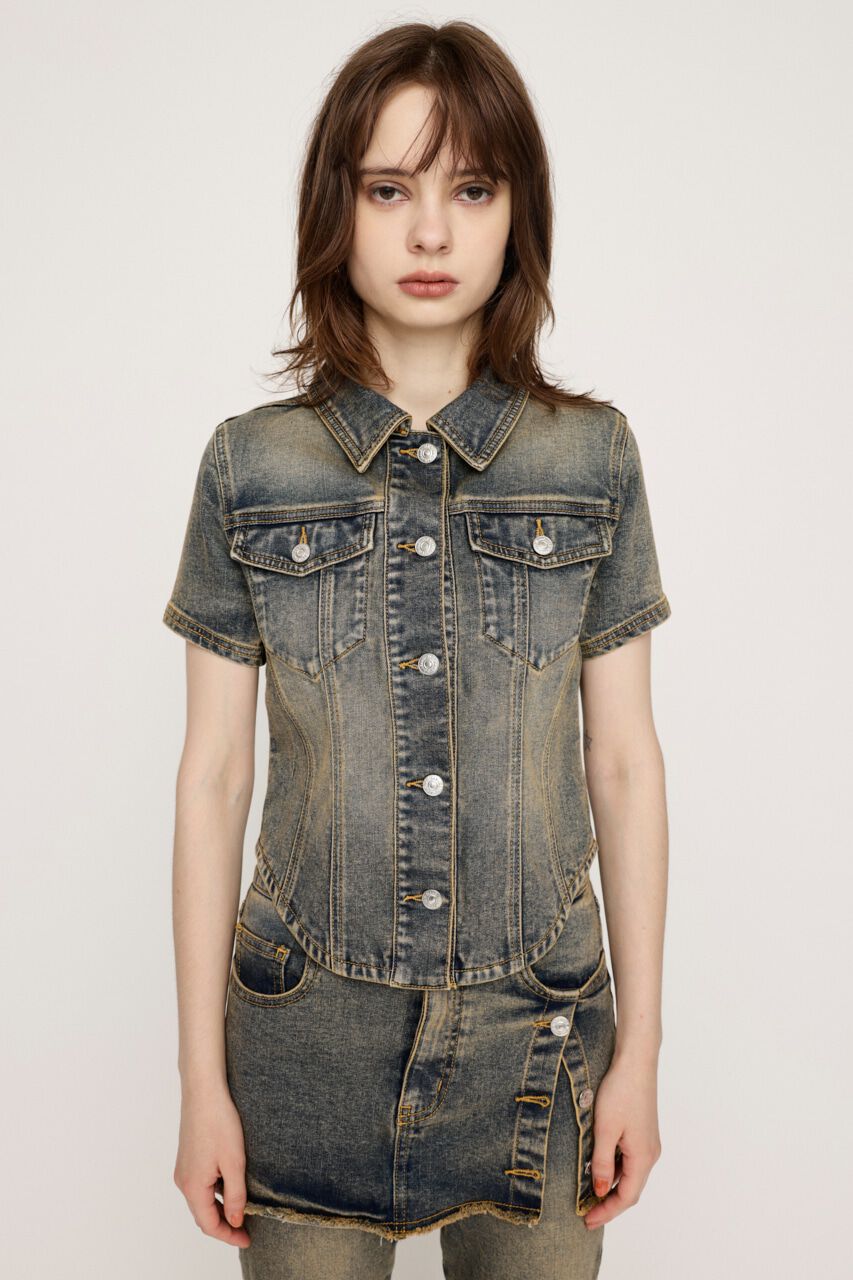 SLY「OVERDYE COMPACT CROP TOPS-BE」|シャツ・ブラウス|