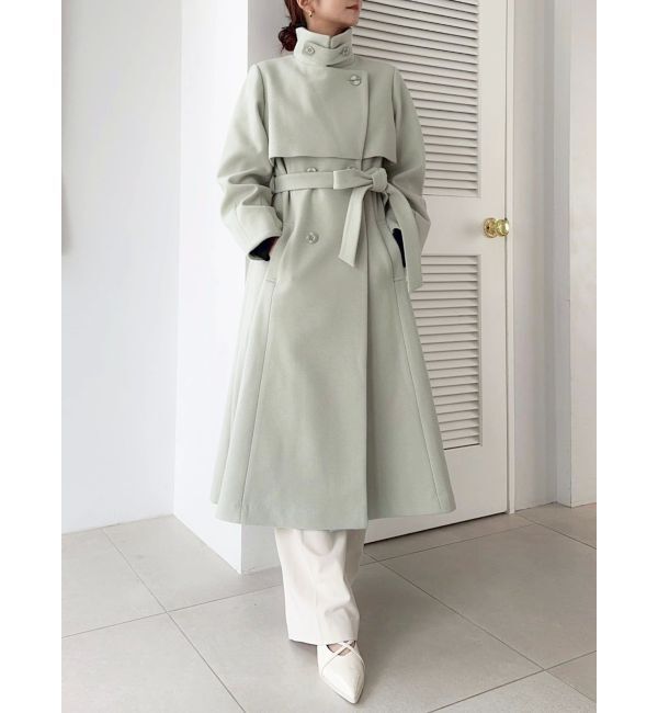 dazzlin「2WAYカラーレディコート」|トレンチコート|グリーン