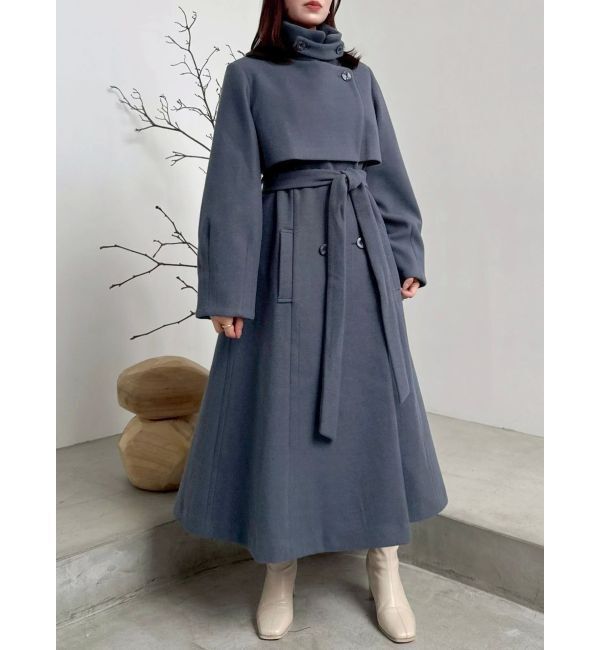 dazzlin「2WAYカラーレディコート」|トレンチコート|ブルー