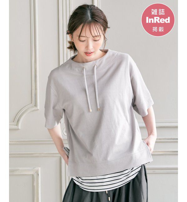 ikka「コットンUSA鹿の子スピンドルプルオーバー」|その他|ライトグレー