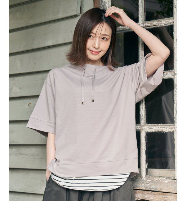 ikka「コットンUSA鹿の子スピンドルプルオーバー」|その他|