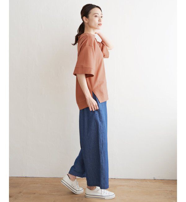 ikka「コットンUSA鹿の子スピンドルプルオーバー」|その他|