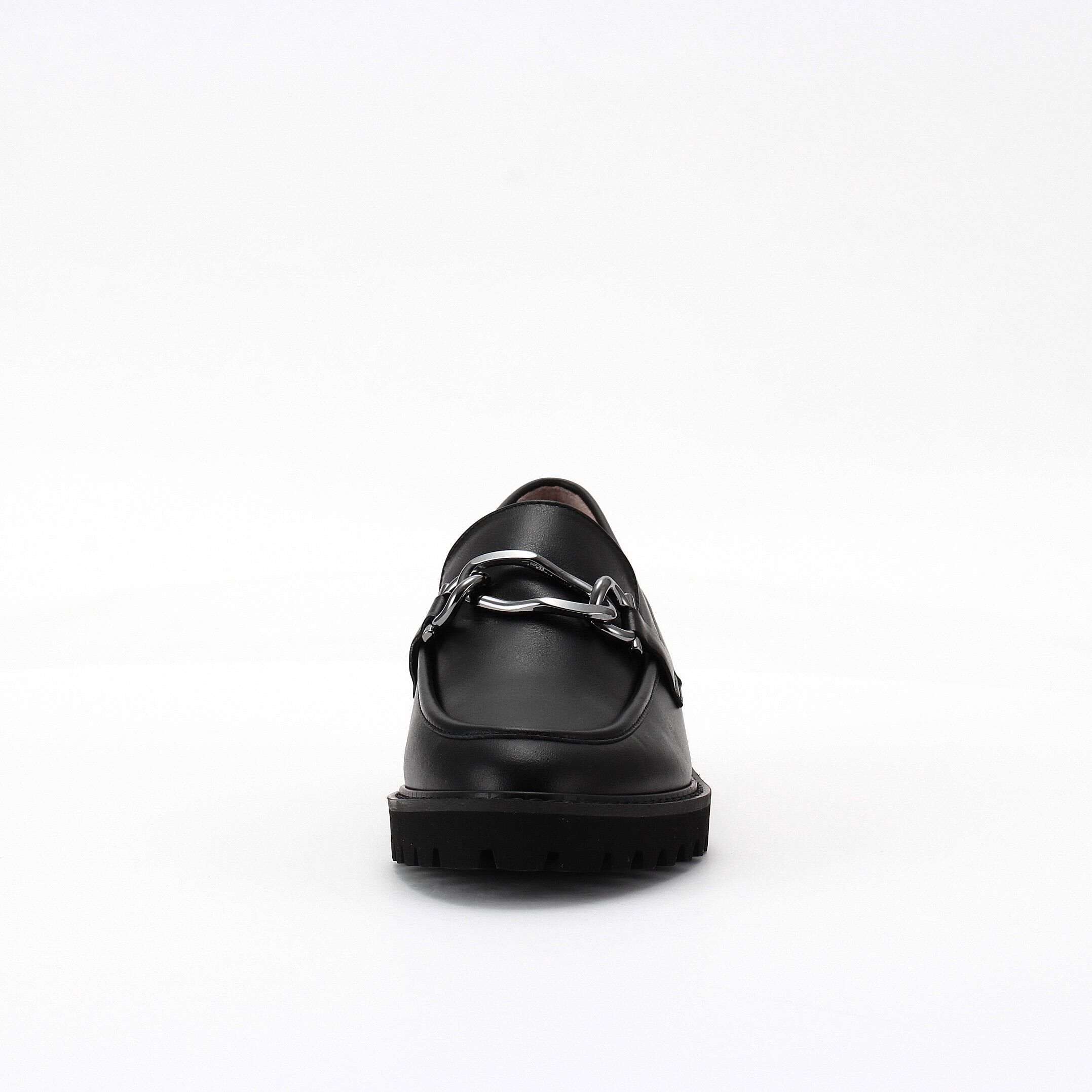 銀座かねまつ「AF260063STEBLK 【本革】【PREMIERE PORTE】タンクソールローファー」|ローファー|