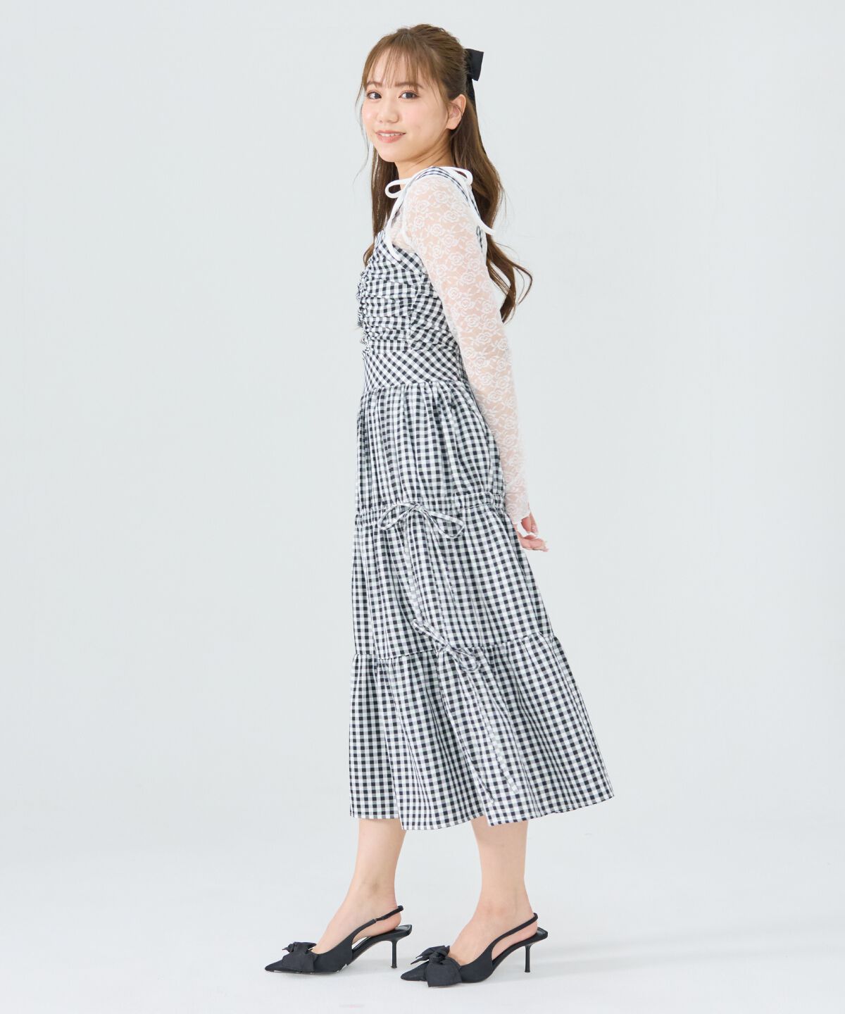 REDYAZEL「シャーリングティアードキャミワンピース」|ワンピース|