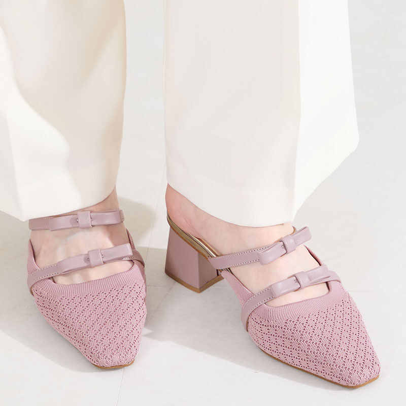 ORiental TRaffic「●2026春夏新作●ダブルリボンニットミュールパンプス/61111」|サンダル|