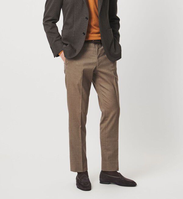 UNITED ARROWS「TR オックス サイドエクステンド ノープリーツスラックス COMFORT EASY‐MODEL ウォッシャブル ストレッチ」|スラックス|BEIGE