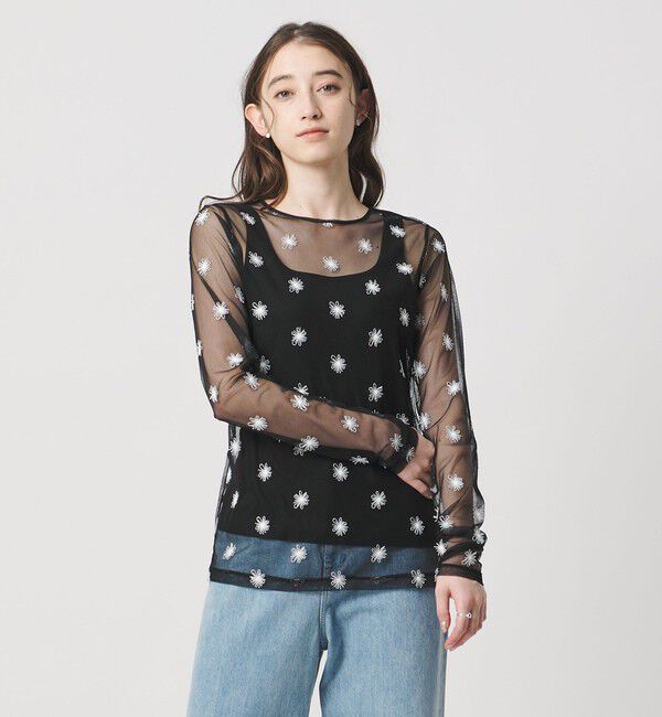 UNITED ARROWS「チュールフラワー カットソー ‐ウォッシャブル‐」|Tシャツ・カットソー|その他1
