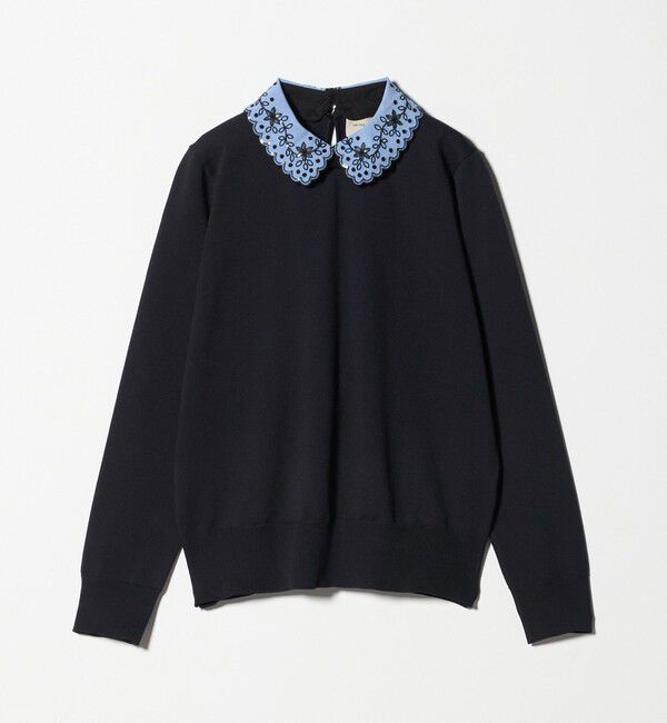 UNITED ARROWS「レディー フラワービジュー ニット‐ ウォッシャブル‐」|ニット・セーター|