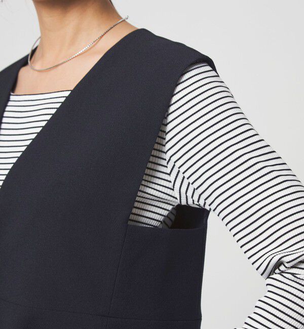 UNITED ARROWS green label relaxing「［size SHORTあり］fleurie(フルリー) ペプラム ジレ」|ベスト・ジレ|