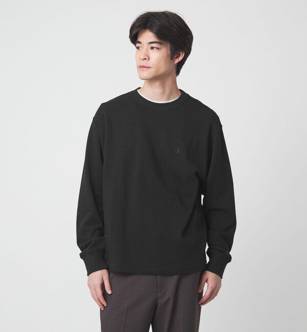 UNITED ARROWS green label relaxing「【別注】＜Champion＞クルーネック 長袖 スウェット」|スウェット・ジャージ|BLACK