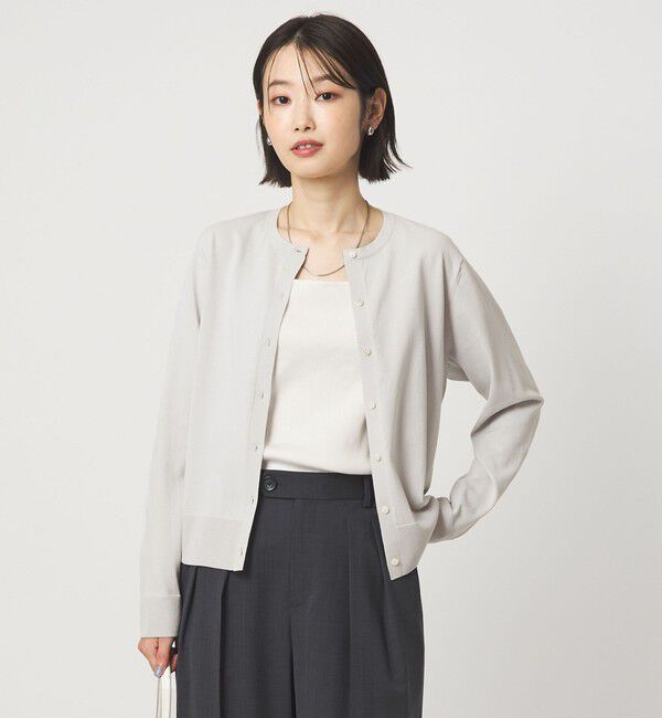 UNITED ARROWS green label relaxing「HIYOKE クルーネック ニット カーディガン マシンウォッシャブル 接触冷感 UVカット 遮熱」|カーディガン|