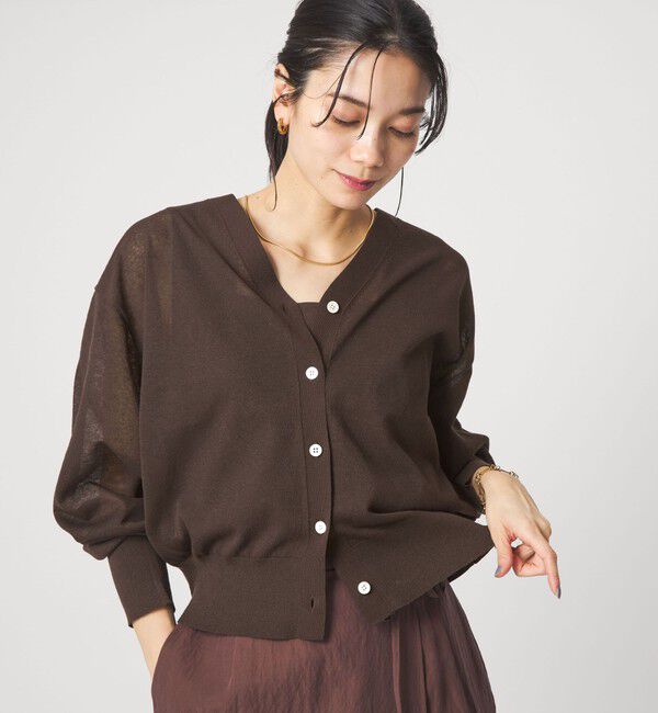 UNITED ARROWS green label relaxing「【結論シリーズ】ビューティーネック2WAYカーデ ウォッシャブル」|カーディガン|