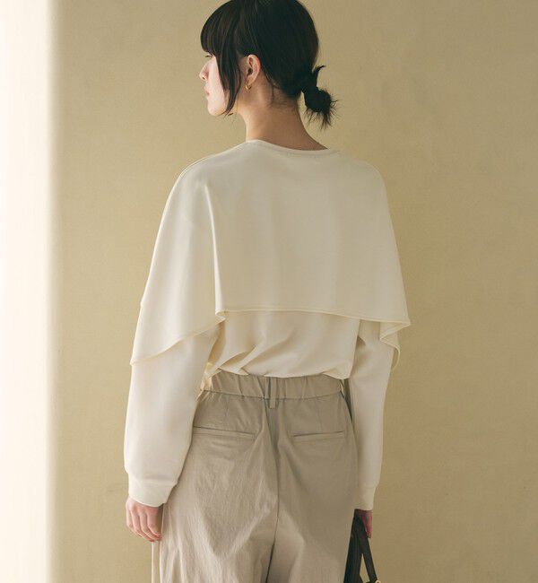 BEAUTY&YOUTH UNITED ARROWS「【WEB限定 Wardrobe DAILY MINIMAL】ケープフリル レイヤーカットソー」|Tシャツ・カットソー|
