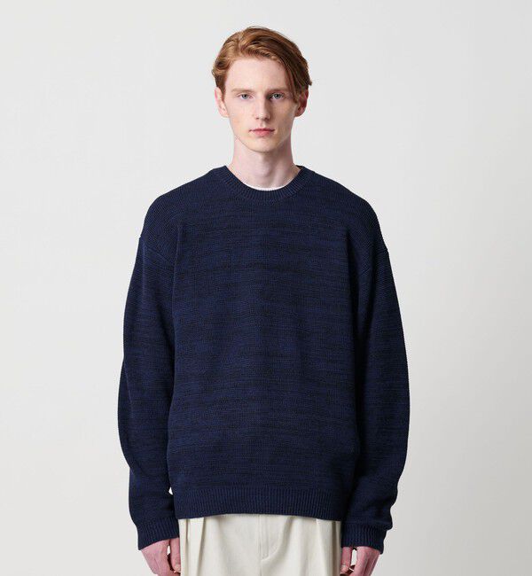 BEAUTY&YOUTH UNITED ARROWS「ドロップ ミラノ ミックス クルーネック ニット」|ニット・セーター|