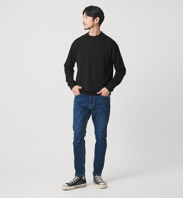 BEAUTY&YOUTH UNITED ARROWS「【WEB限定 WARDROBE SMART】マシーンウォッシャブル ウールミックス アゼ モックネック」|ニット・セーター|