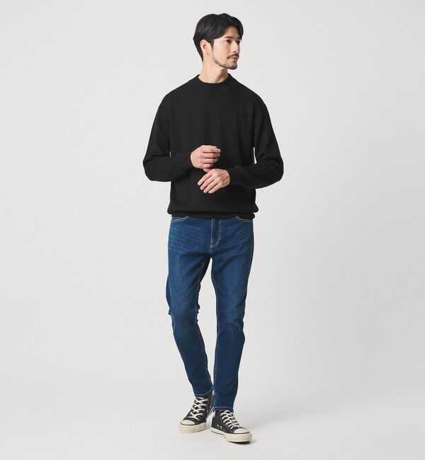 BEAUTY&YOUTH UNITED ARROWS「【WEB限定 WARDROBE SMART】マシーンウォッシャブル ウールミックス アゼ モックネック」|ニット・セーター|
