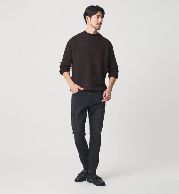 BEAUTY&YOUTH UNITED ARROWS「【WEB限定 WARDROBE SMART】マシーンウォッシャブル ウールミックス アゼ モックネック」|ニット・セーター|