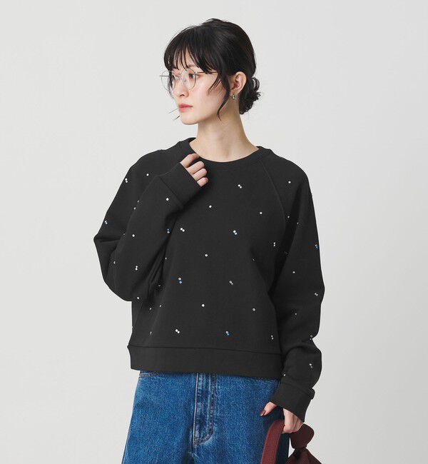 BEAUTY&YOUTH UNITED ARROWS「コットン裏毛 ラインストーン スウェットプルオーバー」|スウェット・ジャージ|