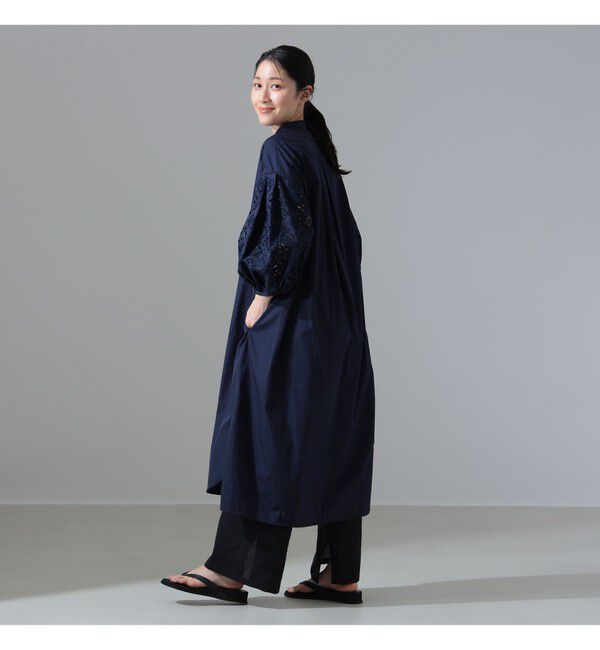 Demi-Luxe BEAMS 「【別注】TICCA / レース パフスリーブワンピース」|ワンピース|別注NAVY