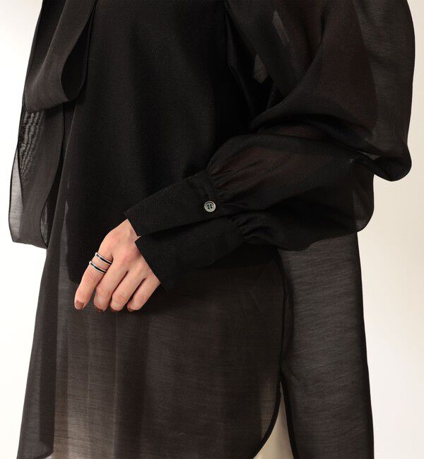 Demi-Luxe BEAMS 「オーガンジー リボンブラウス」|シャツ・ブラウス|