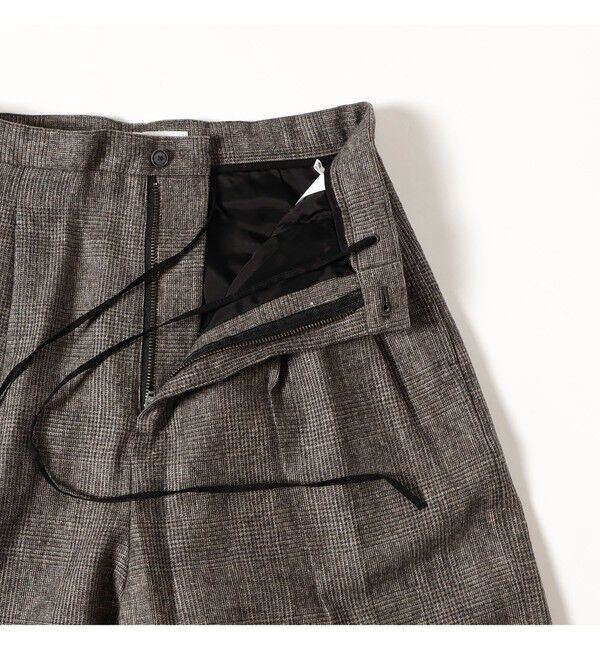 Demi-Luxe BEAMS 「ATON / ウール リネン チェック パンツ」|チノ|