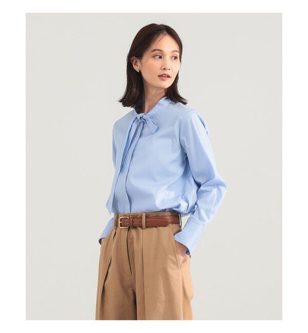 Demi-Luxe BEAMS 「コットン リボンタイ シャツ」|シャツ・ブラウス|