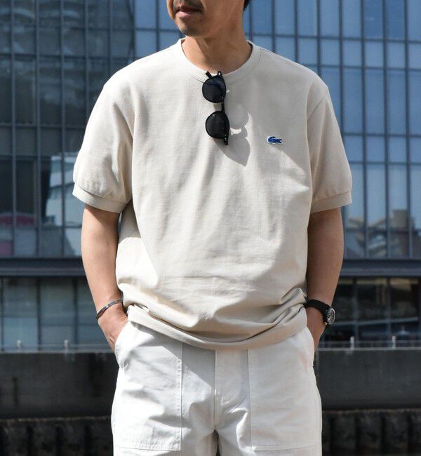 SHIPS any「【SHIPS any別注】LACOSTE: ワンポイント ロゴ ピケ クルーネック Tシャツ 24SS◇」|Tシャツ・カットソー|