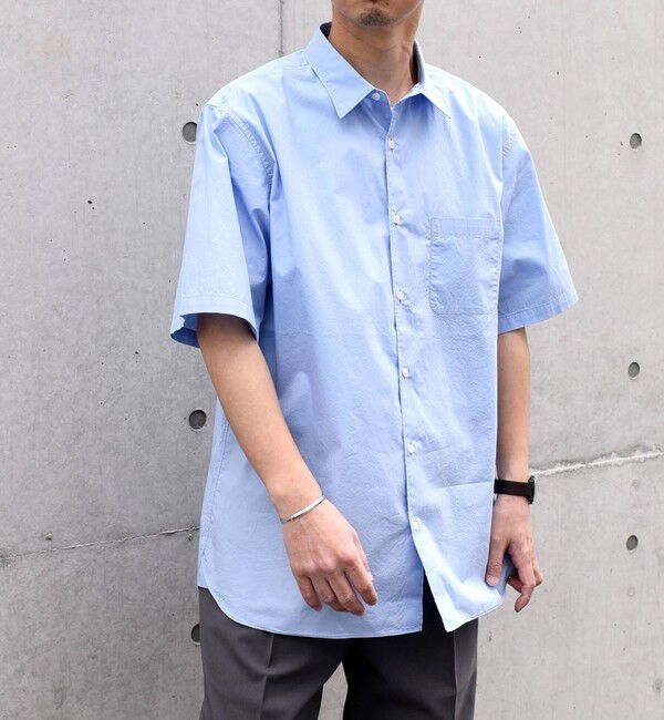 SHIPS any「SHIPS any: ブルーパレット ソリッド / ストライプ リラックス レギュラーカラー シャツ◇」|シャツ・ブラウス|