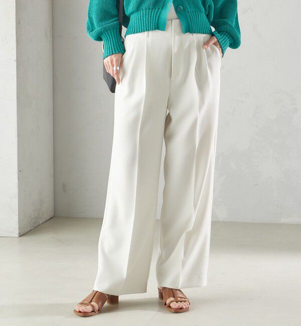 SHIPS for women「〈手洗い可能〉シャーク ツイード タック パンツ」|その他|