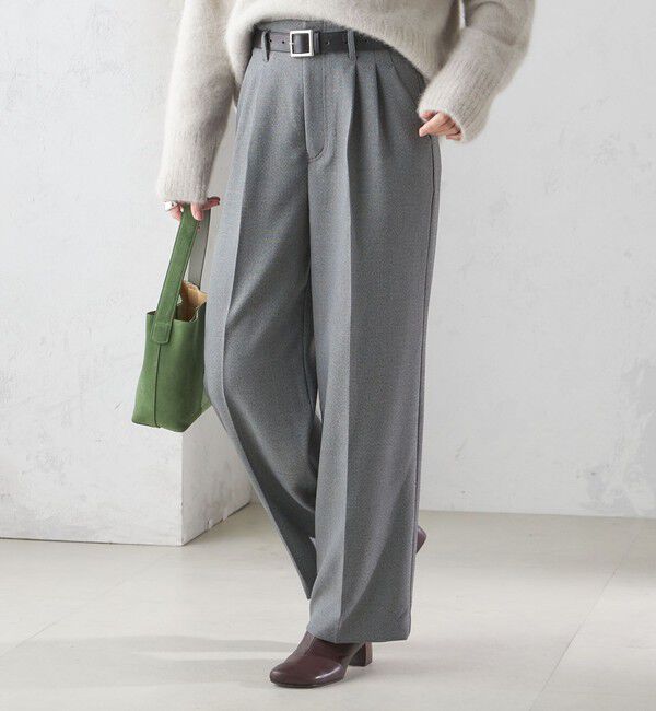 SHIPS for women「〈手洗い可能〉シャーク ツイード タック パンツ」|その他|