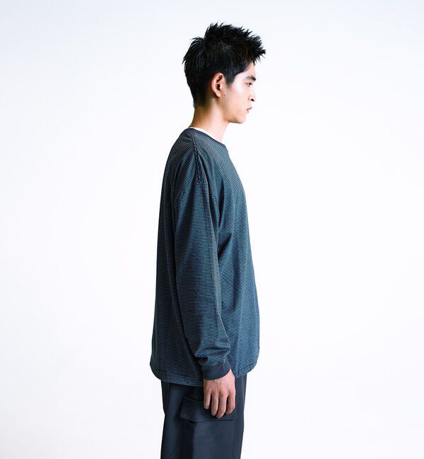 SHIPS「City Ambient Products: SHELTECH(R) マイクロボーダー 長袖Tシャツ」|Tシャツ・カットソー|